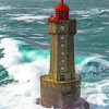 Lighthouse In Storm Diamond Painting