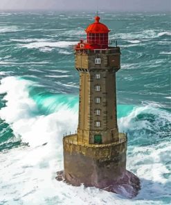 Lighthouse In Storm Diamond Painting