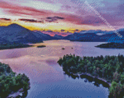 Loch Lomond Sunset Diamond Painting