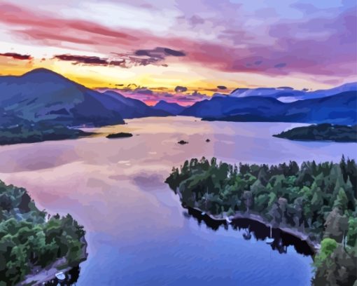 Loch Lomond Sunset Diamond Painting