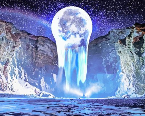 Magical Moonlight Waterfall Diamond Painting