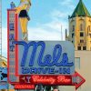 Mels Drive In Sign Diamond Painting