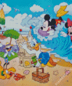 Mickey Beach Trip Diamond Painting