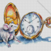 Mouse And Clock Art Diamond Painting