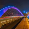 Nanning Bridge With Blue Lights Diamond Painting