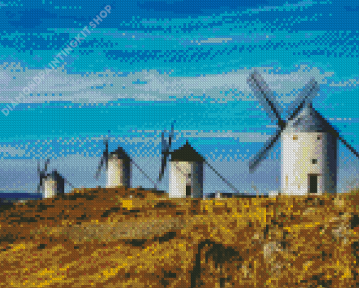 Old Windmill Diamond Painting