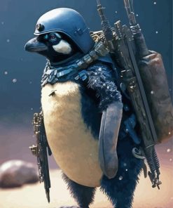 Penguin Soldier Diamond Painting