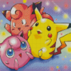 Pikachu And Clefairy And Jigglypuff Diamond Painting