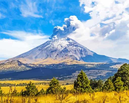 Popocatepetl View Diamond Painting