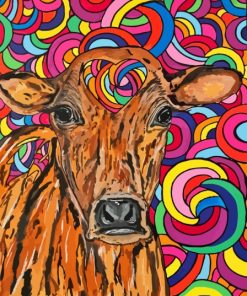 Psychedelic Cow Diamond Painting