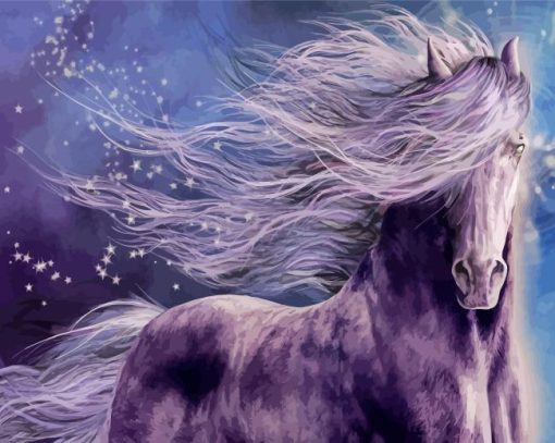 Purple Horse Diamond Painting