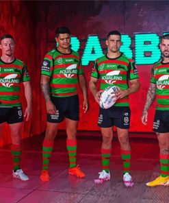 Rabbitohs Rugby Four Players Diamond Painting