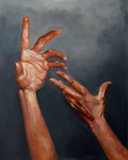 Reaching Hands Diamond Painting