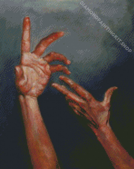 Reaching Hands Diamond Painting