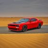 Red Dodge Hellcat Srt In The Desert Diamond Painting