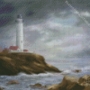 Seascape With Lighthouse Diamond Painting