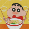 Shinnosuke Eating Noodles Diamond Painting