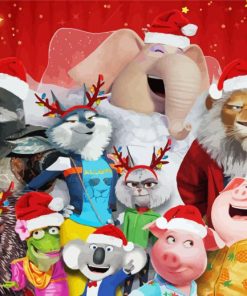 Sing Movie Characters Celebrating The Christmas Diamond Painting