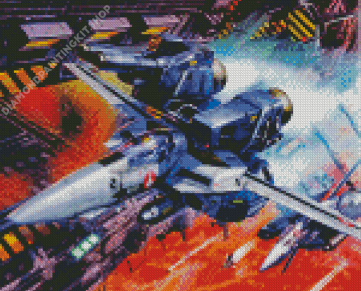 Spaceships Macross Anime Diamond Painting