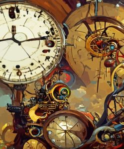 Steampunk Clock Art Diamond Painting