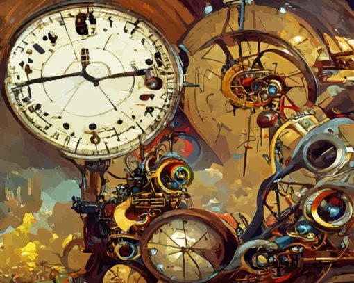 Steampunk Clock Art Diamond Painting