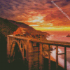 Sunset At Highway 1 California Diamond Painting