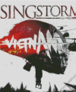 Helmet And Helicopters On Rising Storm 2 Game Poster Diamond Painting