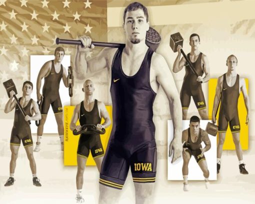 The Iowa Wrestling Diamond Painting