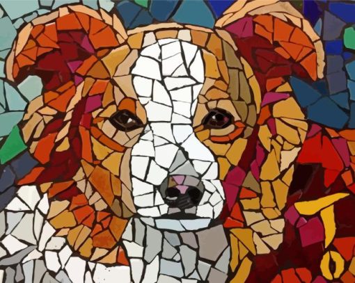 The Mosaic Dog Animal Diamond Painting