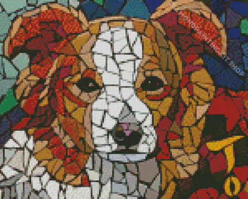 The Mosaic Dog Animal Diamond Painting