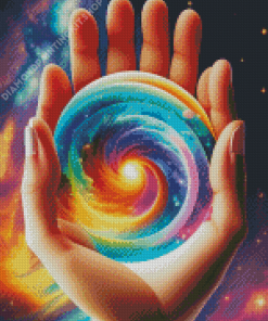 The Universe In Hand Diamond Painting