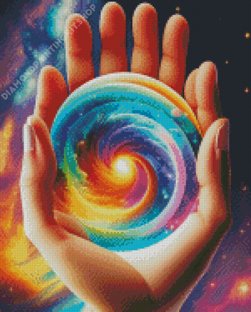 The Universe In Hand Diamond Painting