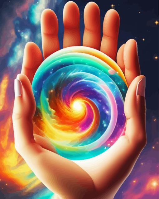 The Universe In Hand Diamond Painting