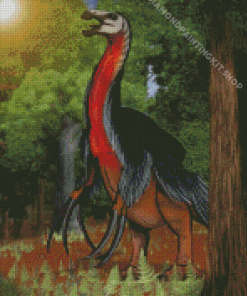 Therizinosaurus In Forest Diamond Painting