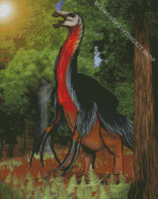 Therizinosaurus In Forest Diamond Painting