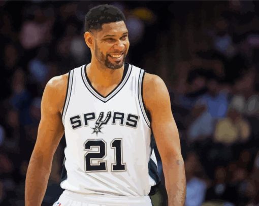 Tim Duncan Smiling Diamond Painting