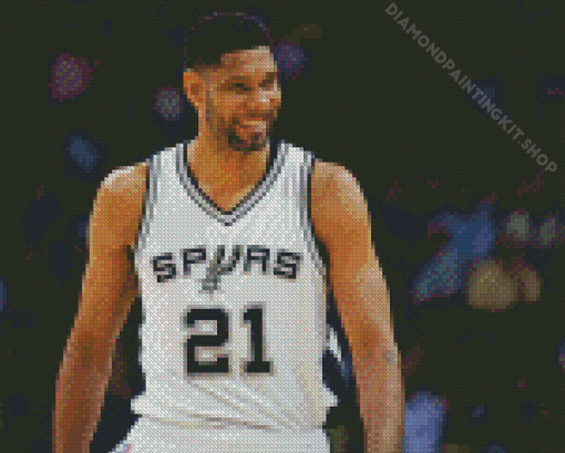 Tim Duncan Smiling Diamond Painting