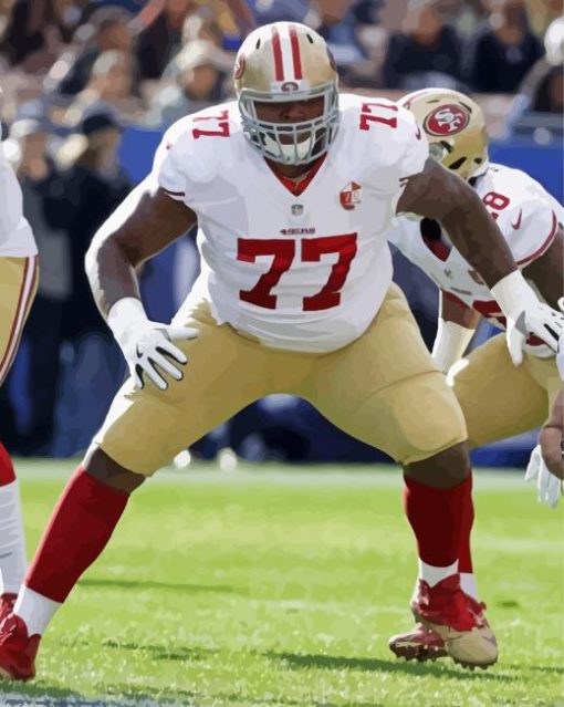 Trent Brown Playing Football Diamond Painting