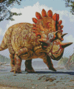 Triceratops Dinosaur Diamond Painting