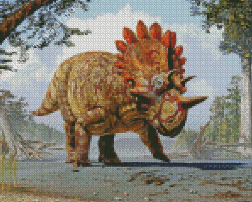 Triceratops Dinosaur Diamond Painting