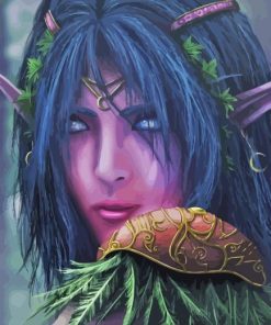 Tyrande Whisperwind Face Diamond Painting