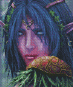 Tyrande Whisperwind Face Diamond Painting