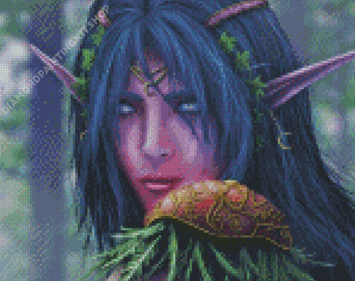 Tyrande Whisperwind Face Diamond Painting