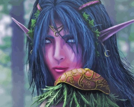 Tyrande Whisperwind Face Diamond Painting