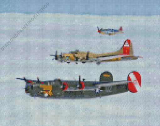 WWII Airplanes Diamond Painting