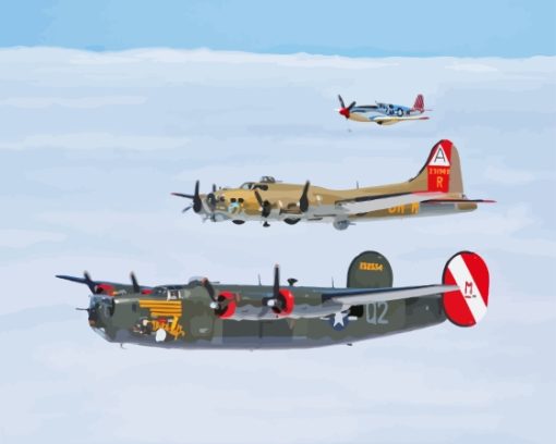 WWII Airplanes Diamond Painting