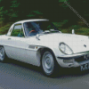 White Classic Mazda On Road Diamond Painting