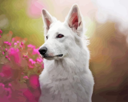 White Swiss Shepherd Pet Diamond Painting