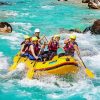 People Doing Rafting Sport With inflatable Raft By The River Diamond Painting