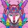 Wolf With Dream Catcher Diamond Painting